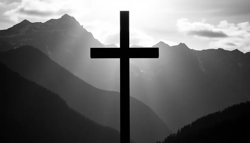 black and white cross