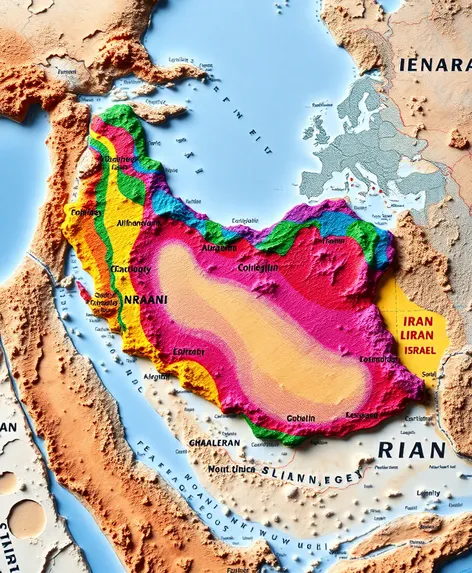 israel iran map