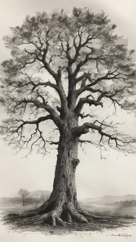 dead tree drawing