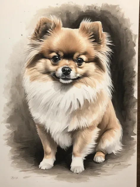 pomeranian drawing