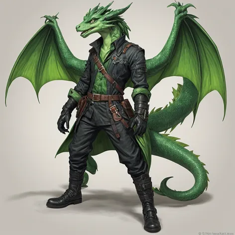 Anthro attractive green male