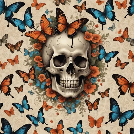 skull butterfly