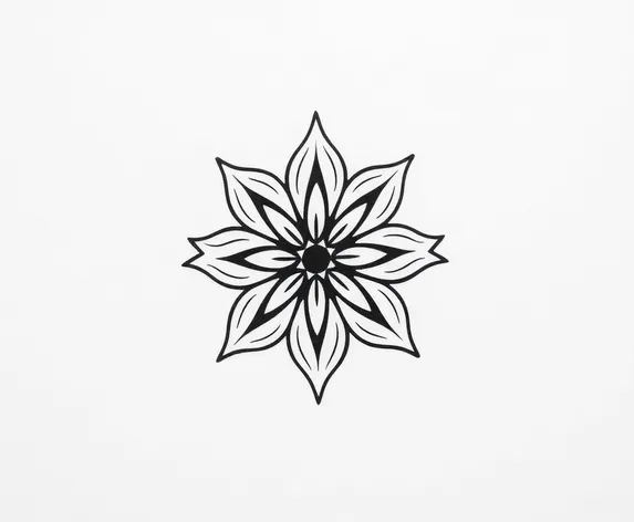 simple flower tribal tattoo