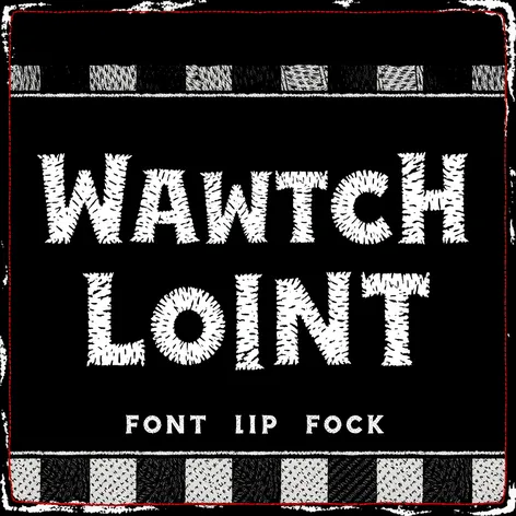 embroidered patch font