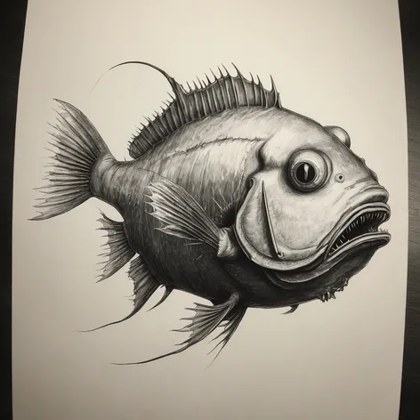 angler fish drawing