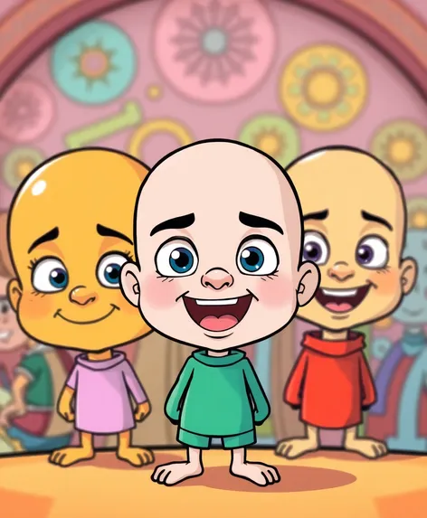 bald cartoon characters