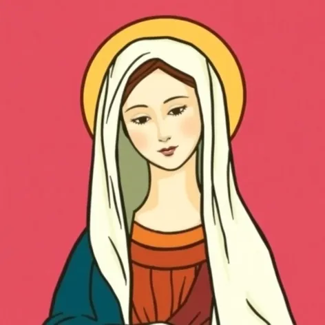 easy virgen maria drawing