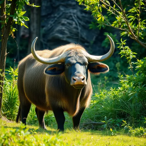 pair of water buffalo