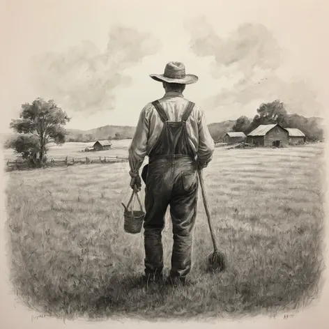 farmer drawing