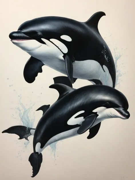 killer whale drawing