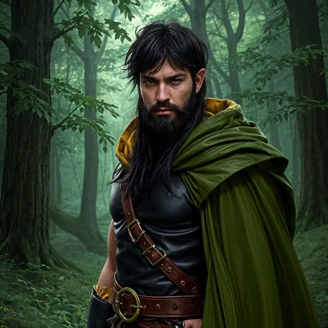 Half-elven warlock. Male, black