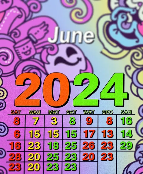 june 2024 calender