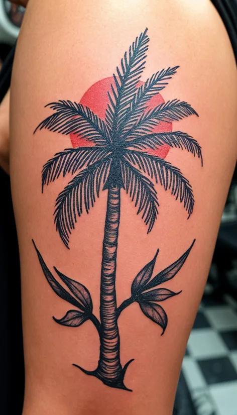 palm tree tattoo