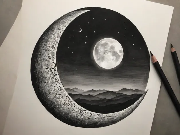 crescent moon drawing