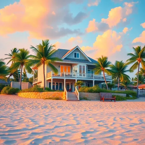 beautiful house beach