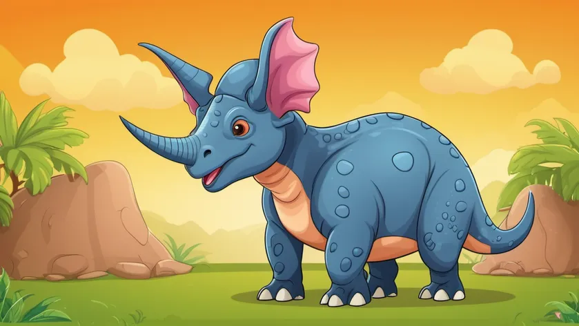 cartoon triceratops