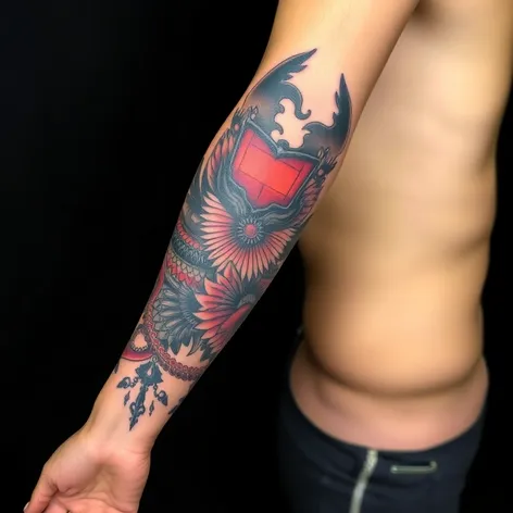 forearm sleeve tattoo male