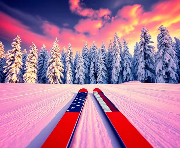 american flag skis