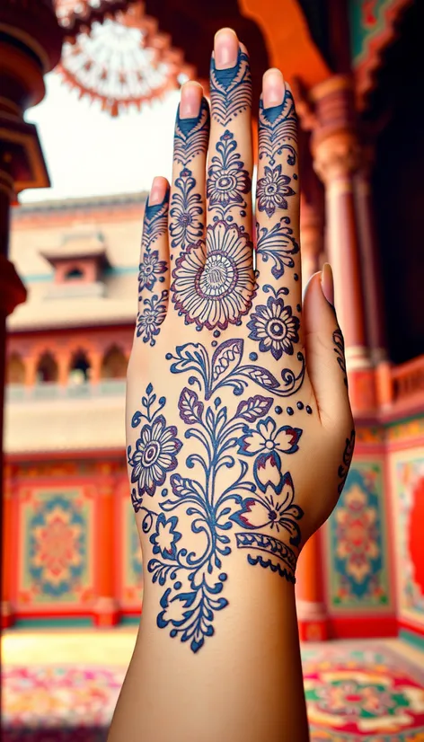 flower henna designs