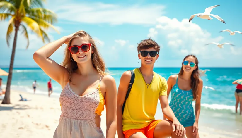 teens on the beach