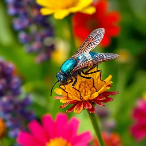 blue winged wasp