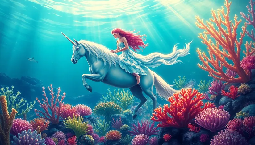 mermaids riding unicorns