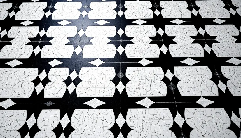 black and white floor