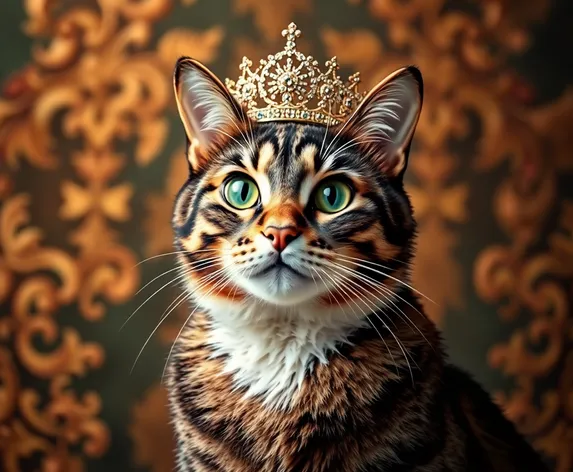 cat with tiara