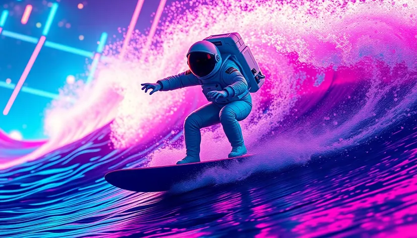 astronaut surfing