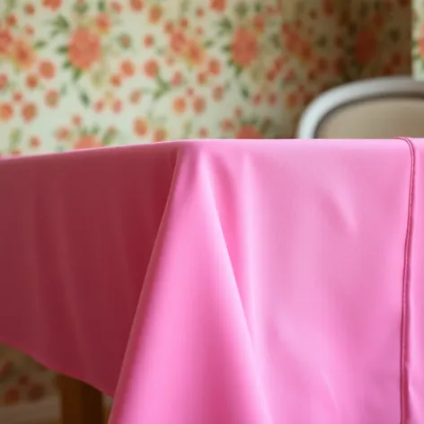 pink table cloth