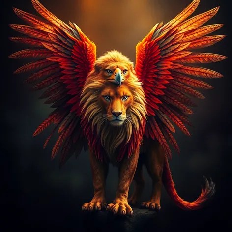 body of lion wings