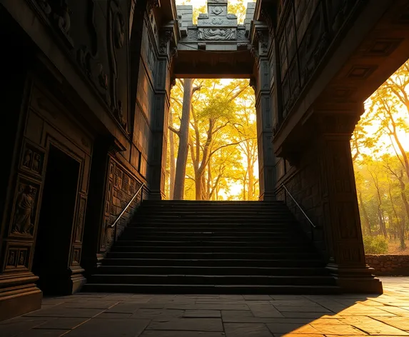 ancient ruins grand stairway