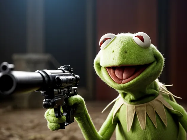 kermit with a gun