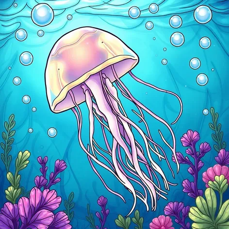 jellyfish coloring page