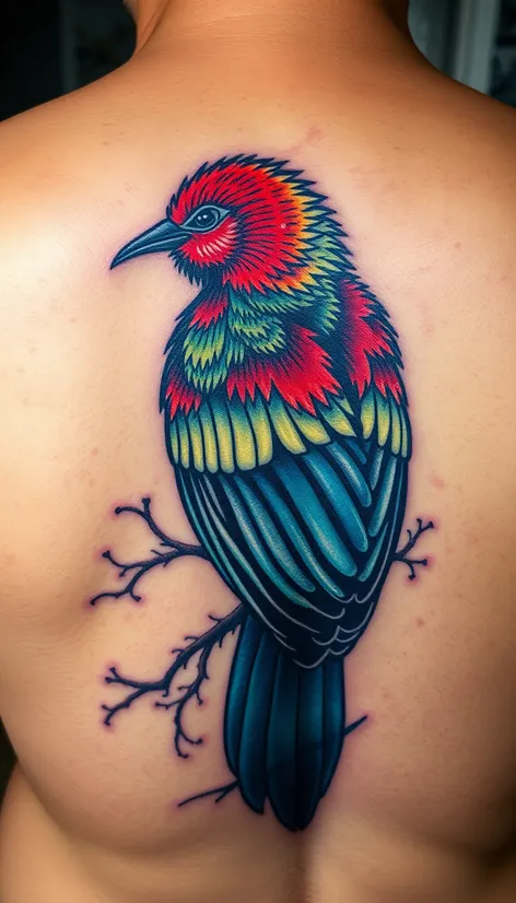 back tattoo bird