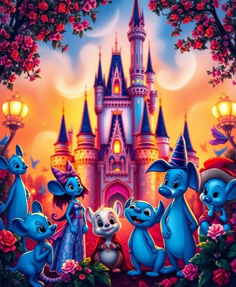 blue disney characters