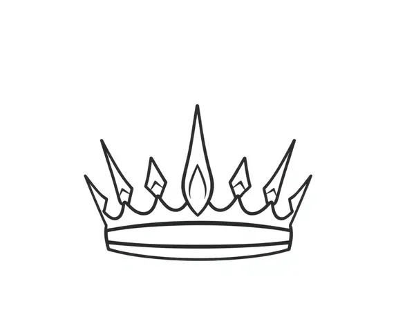 crown drawing easy