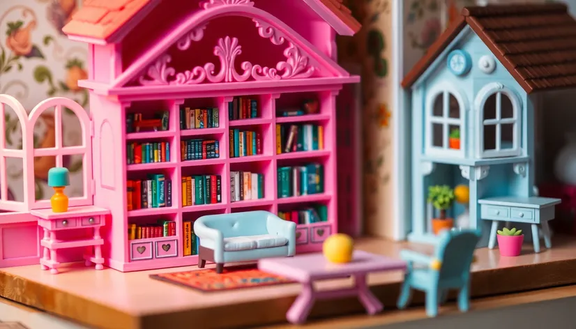 dollhouses cute pink mini