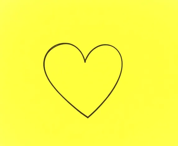 yellow heart drawing easy