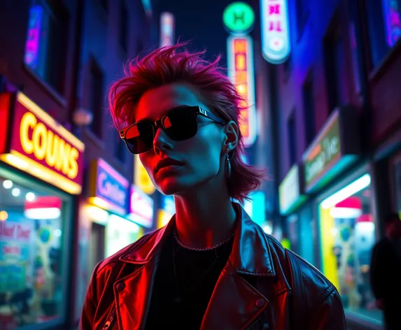 neon noir fashion