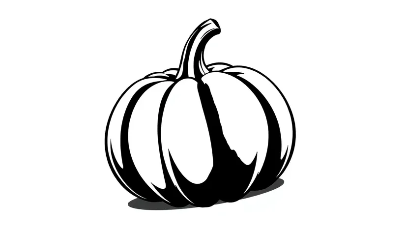 black and white pumpkin