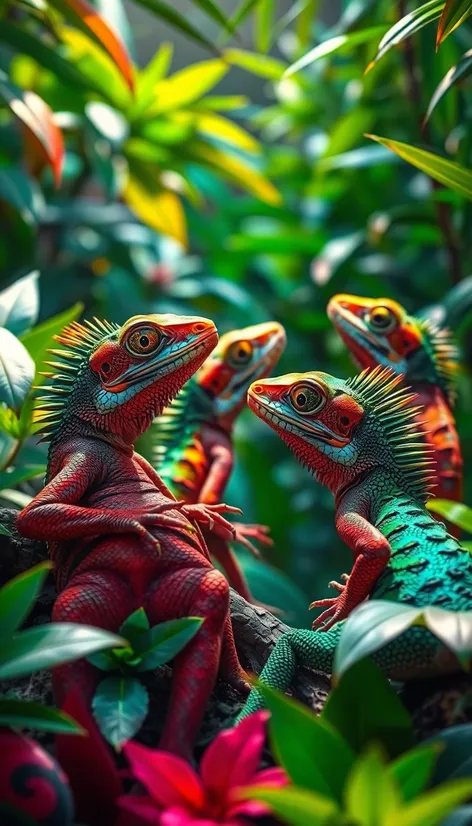 colorful lizards