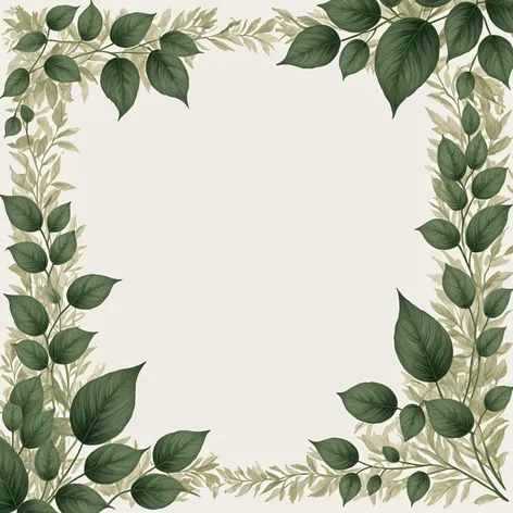 Thin leafy page border