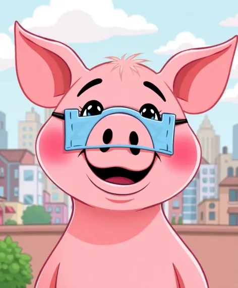 pig with mask