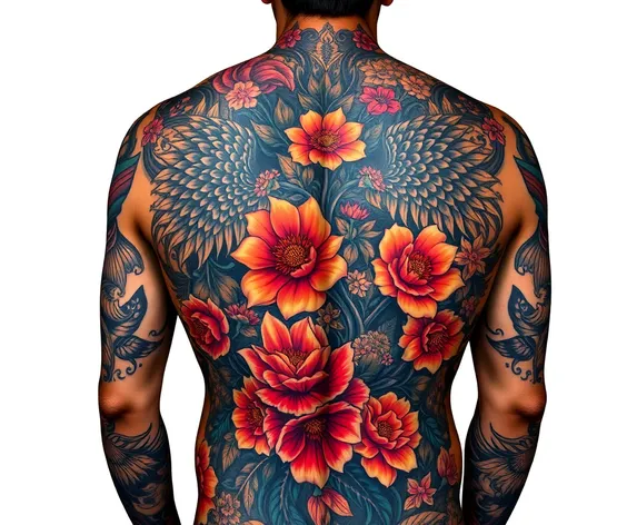 full back tattoo