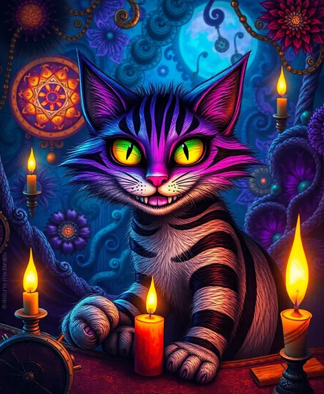 trippy cheshire cat wallpaper