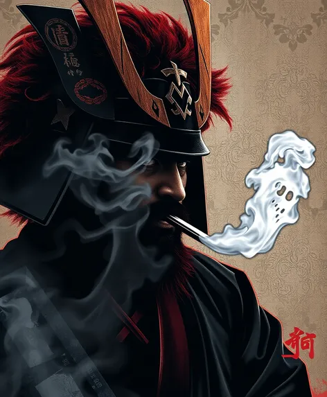 afro samurai smoking wallpaper