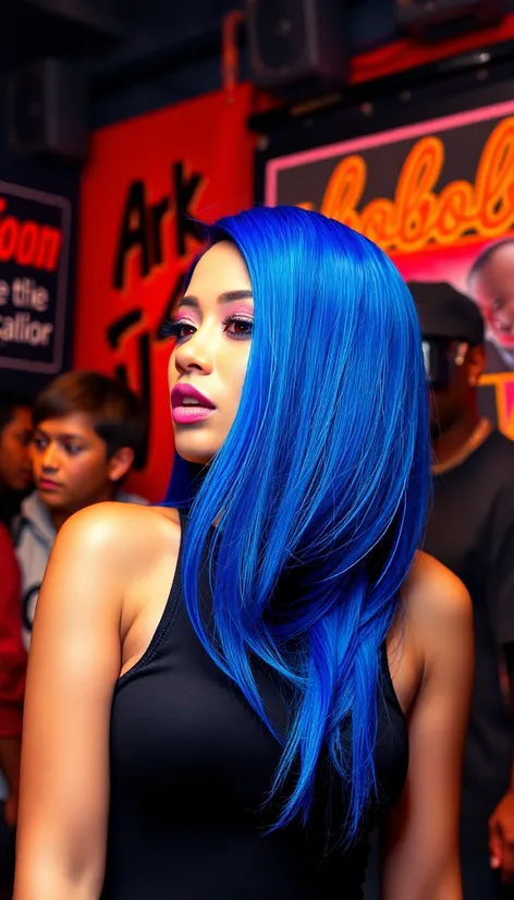 nicki minaj with blue