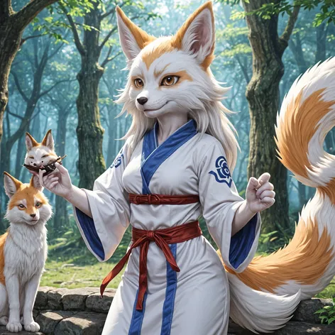 hazme una kitsune antropomorfica