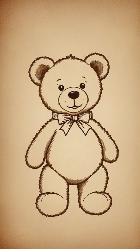 teddy bear outline